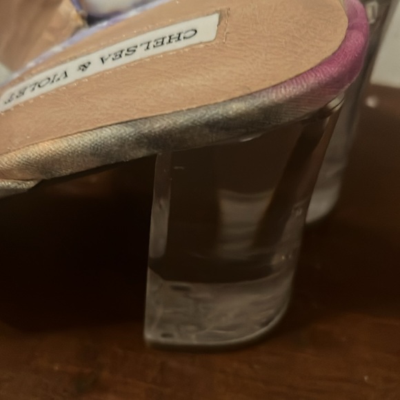 Sandals blend of colours lucite heel Chelsea & violet cv-a more 10 M comfortable - Picture 2 of 9